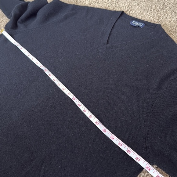 Lands End V Neck Cashmere Black Sweater - Picture 8 of 9